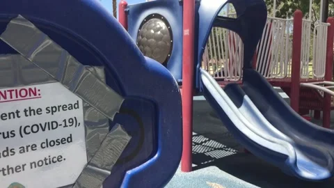 Las Vegas Empty Playground during Covid19 Vídeo Stock 135411403