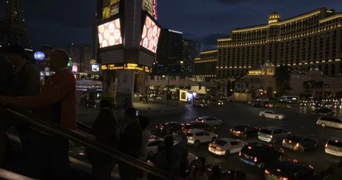 Las Vegas - Escalator Night Stock Footage 110738267