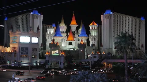 Las Vegas Excalibur Hotel 库存影片 54622453