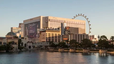 Las Vegas Ferris wheel by day - 4K timelapse Stock Footage
