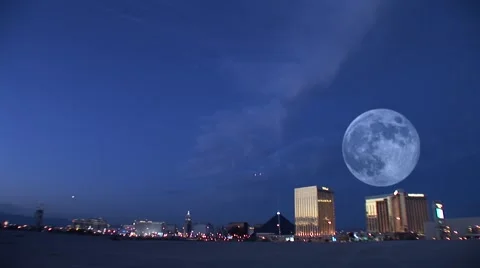 Las vegas full frame tlapse moon Stock Footage 1007763