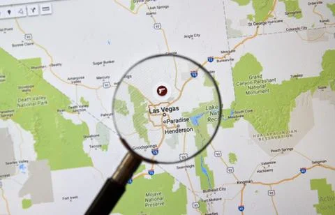 Las Vegas on Google Map 스톡 사진