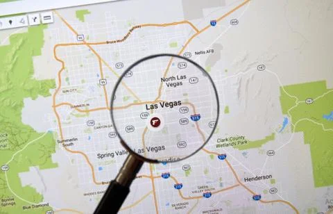 Las Vegas on Google Map 스톡 사진