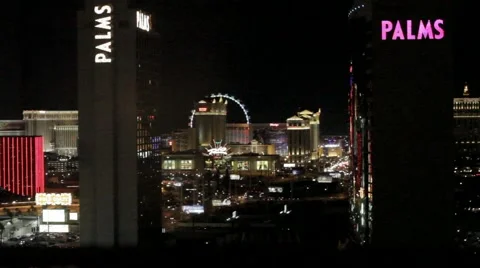 Las Vegas - High Angle Night Stock Footage 47813076