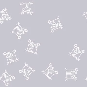 Las vegas line seamless pattern Stock Illustration