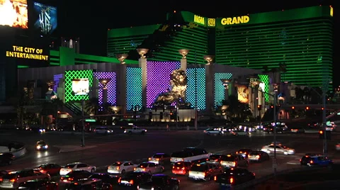 Las Vegas MGM Grand time lapse 3 Stock Footage