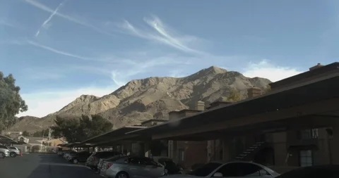 Las Vegas Mountains by Apartments Stock Footage
