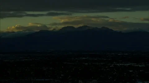 Las Vegas: Mountains with Sunset Stock Footage 20544952