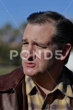 LAS VEGAS, NEVADA, DECEMBER 17, 2015: Closeup profile of Republican Presidential Stock Photos