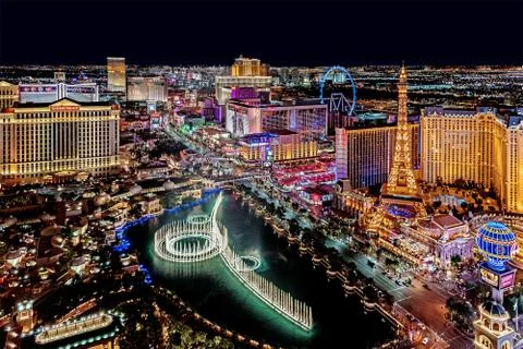 Las Vegas Nevada Strip Stockfoto's