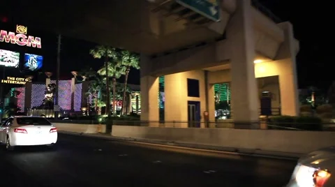 Las Vegas night strip compolation.mp4 Stock Footage 5824445
