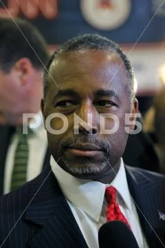 LAS VEGAS, NV, DEC.15, 2015, closeup profile of Dr. Ben Carson, retired Stock Photos