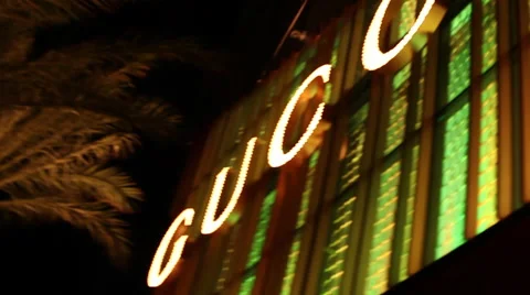 Las Vegas - Palm Tree Pan To Gucci Stock Footage 40716342