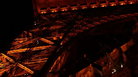 Las Vegas - Pan To Eiffel Tower Sign Stock Footage 40714463