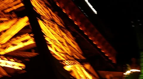 Las Vegas - Pan To Eiffel Tower Restaurant Stock Footage 40714640