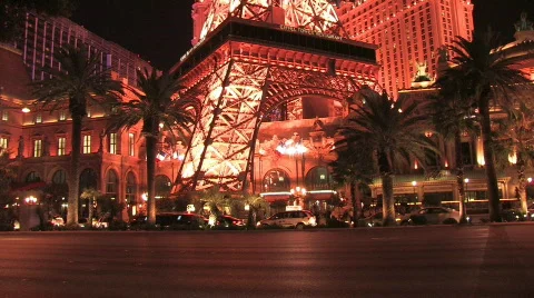 Las Vegas Paris Eiffel Tower Stock Footage 271434
