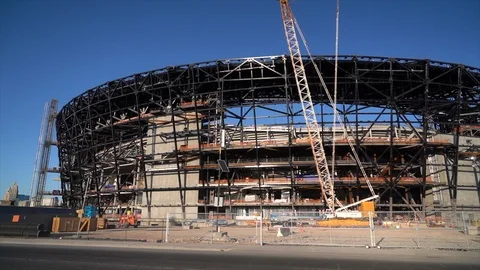 Las Vegas Raiders Stadium Stock Footage