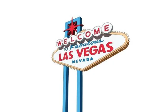 Las Vegas Sign Isolation Vector Stock Illustration