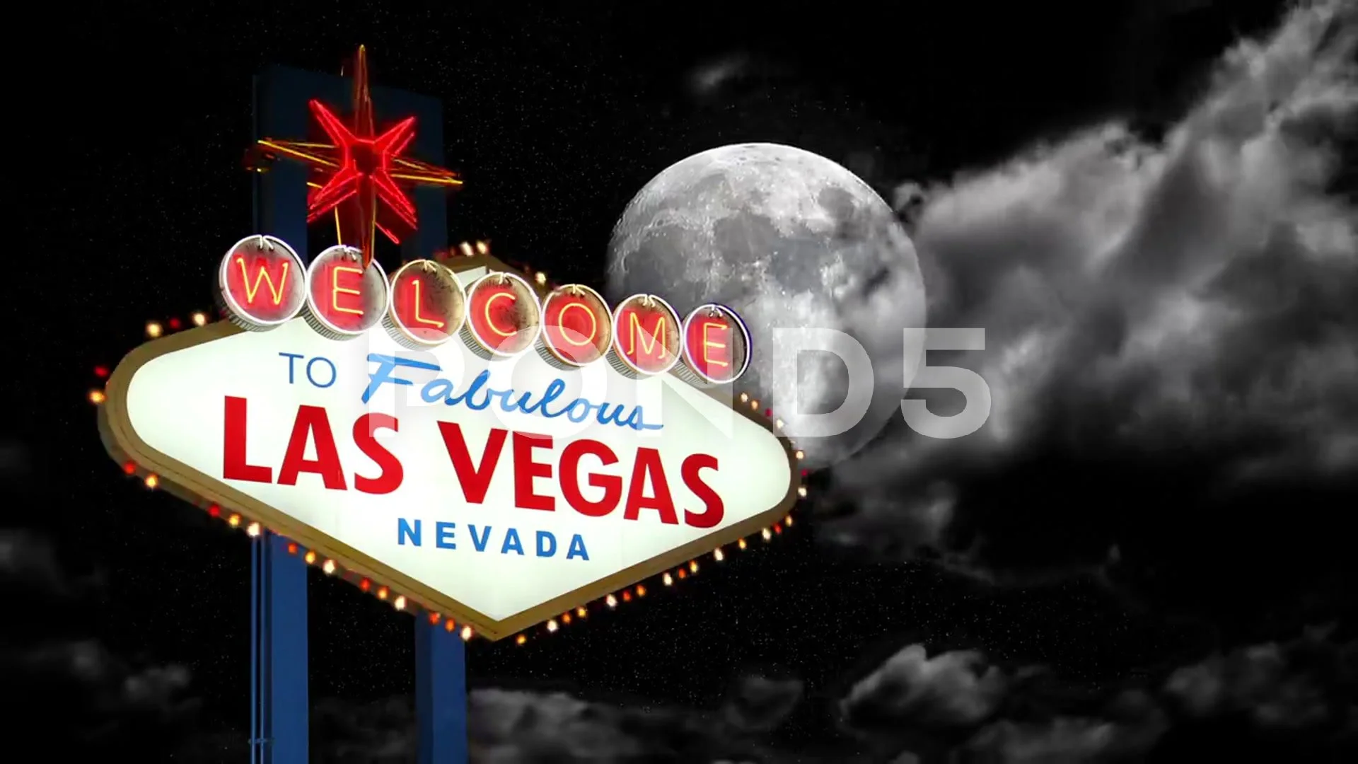 Las Vegas Sign Time Lapse Night, Stock Video