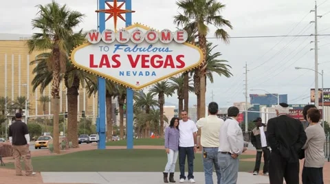 Las Vegas Sign Timelapse Stock Footage