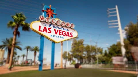 Las Vegas sign timelapse Stock Footage