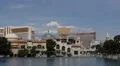 Las Vegas Skyline Gambling Place Gamble Paradise Sin City Hotel Casino Sunny Day HD Footage