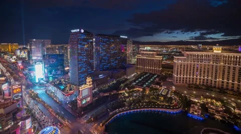 Las Vegas Skyline Time Lapse Stock Footage 44642582