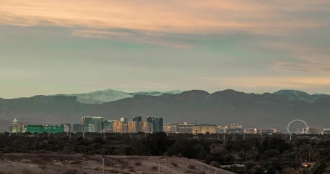 Las Vegas skyline in time lapse Stock Footage 167980187