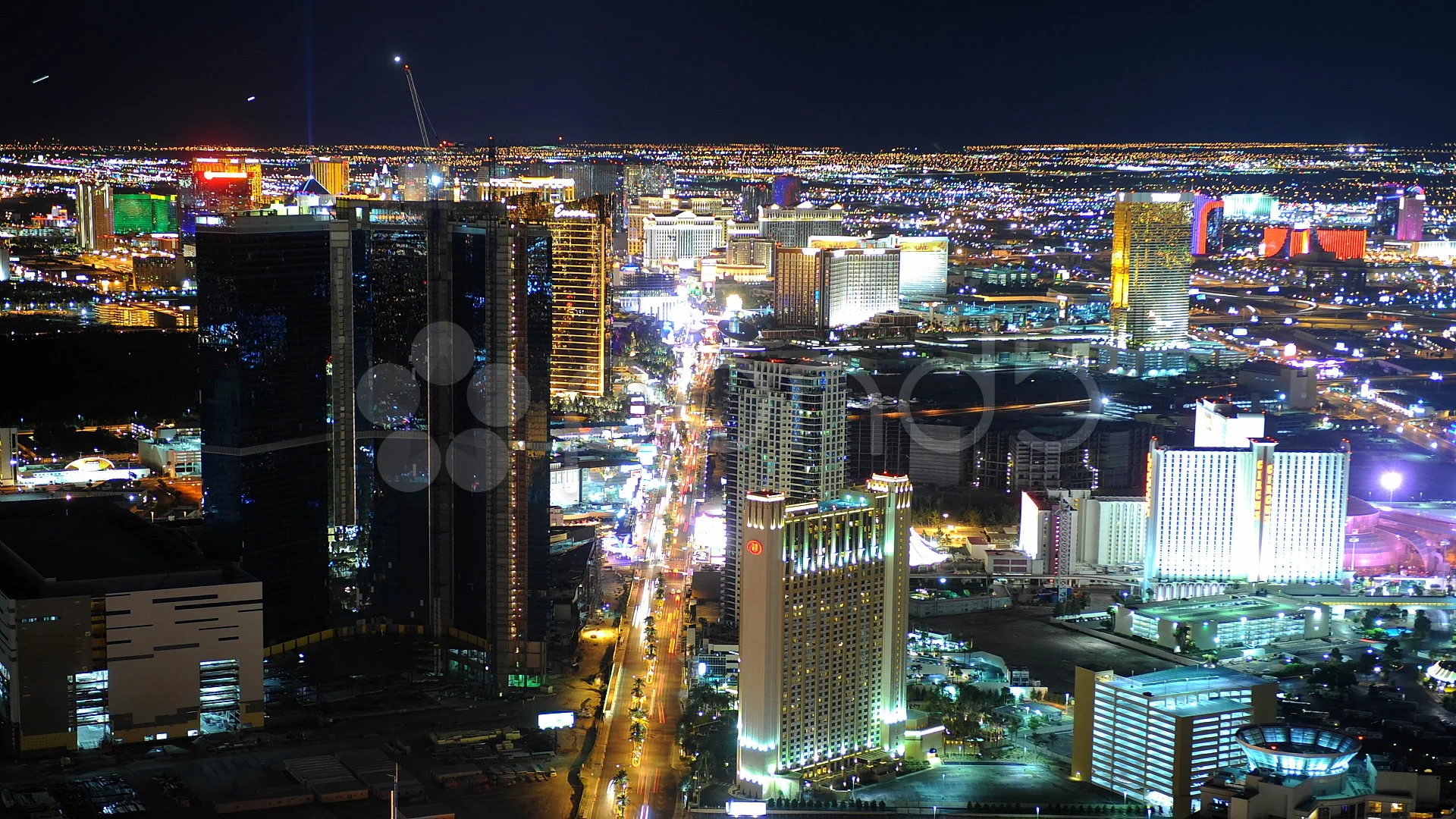 City Skyline Night Aerial View Of Vegas At Backgrounds
