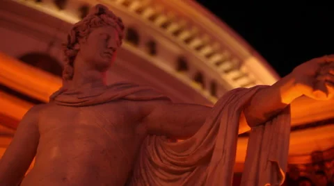 LAS VEGAS - STATUE OUTSIDE OF CAESAR'S PALACE Stock-Footage 40706475