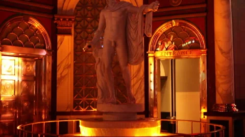 Las Vegas - Statue Outside Of Caesar's Palace Stock Footage 40714279