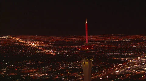 Las Vegas Stratosphere Stock Footage 39789428