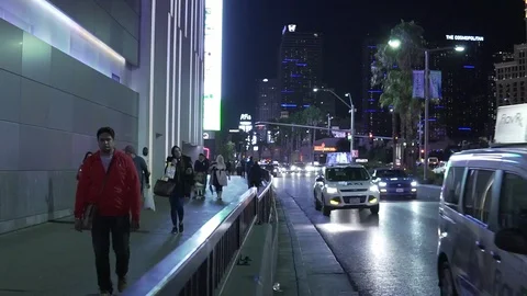 LAS VEGAS STRIP 4K NIGHT TIME LAPSE | Stock Video | Pond5