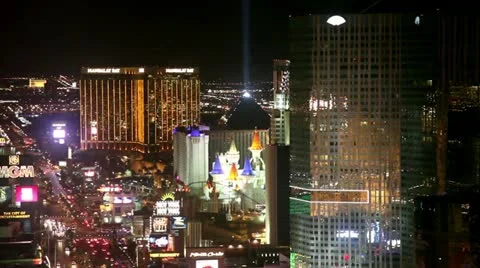 Las vegas strip aerial Stock Footage