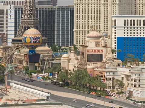Las Vegas Strip - Day to Night 640x480 Stock Footage