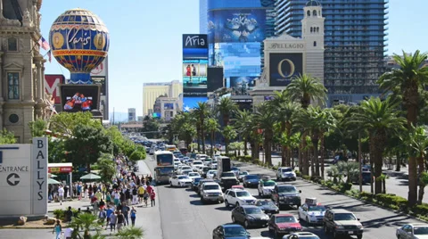 The Las Vegas Strip Daytime Stock Footage