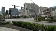 Las Vegas Strip Empty Intersection- Covid 19 Stock Footage