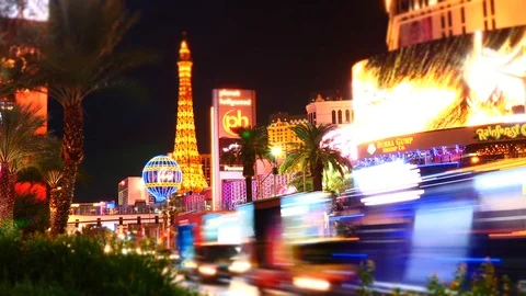 Las Vegas strip Stock Footage 86280532