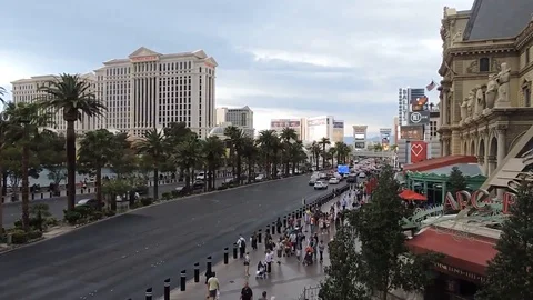 The las Vegas Strip Stock Footage 128213881