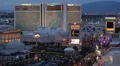 Las Vegas Strip Rush Hour Caesars Palace Casino Hotel Aerial View Skyline Night HD Footage