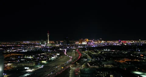 Las Vegas, Nevada City Skyline Aerial Ti, Stock Video
