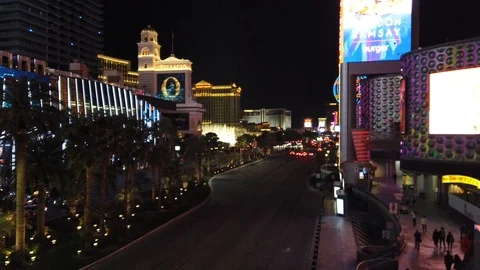 Las Vegas Strip street night | Stock Video | Pond5