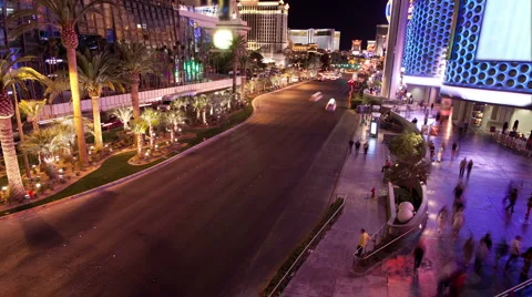 Las Vegas Strip time lapse 02 Stock Footage 1098185