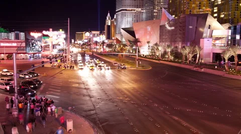 Las Vegas Strip time lapse Stock Footage 1098228