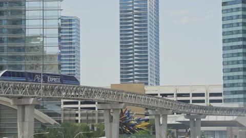 Las Vegas Strip train, static, Nevada, September 10, 2022 Stock Footage 308488958