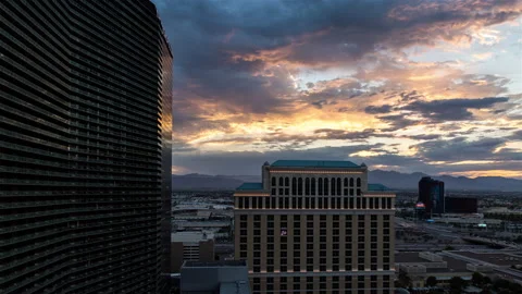 Las Vegas at Sunset Cloudscape Timelapse Stock Footage 137104867