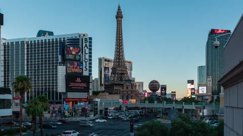 Las Vegas Sunset Timelapse Stock Footage 137818542