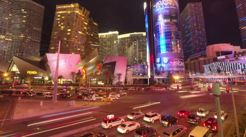Las Vegas Timelapse - futuristic intersection with traffic Stock-Footage 36268312