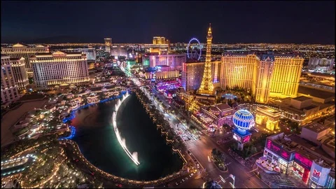 Las Vegas Timelapse Large2 Night Stock Footage 76812926