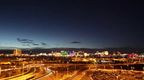 Las Vegas Timelapse - sunset view of the skyline Stock Footage 36268508